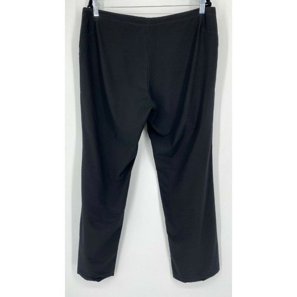 Patagonia Straight Leg Athletic Pants Size 12 Stretch Pull On Drawstring Black - Picture 7 of 10